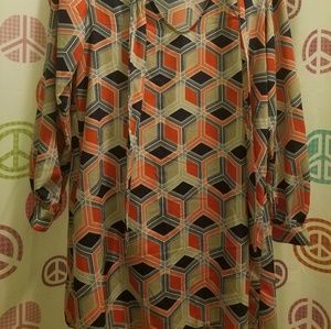 Geometric 70s Style Tunic